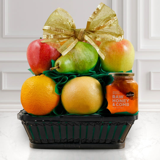 Honey Orchard: Fruit & Honey Gift Basket