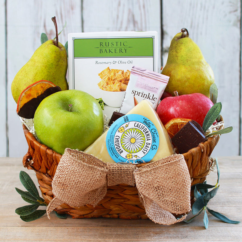 Heartfelt Harvest: Fruit & Cheese Sympathy Basket