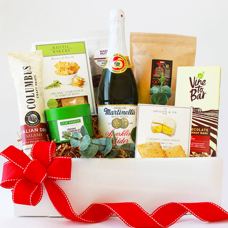 Cider & Charcuterie Celebration: Gourmet Gathering Gift Basket