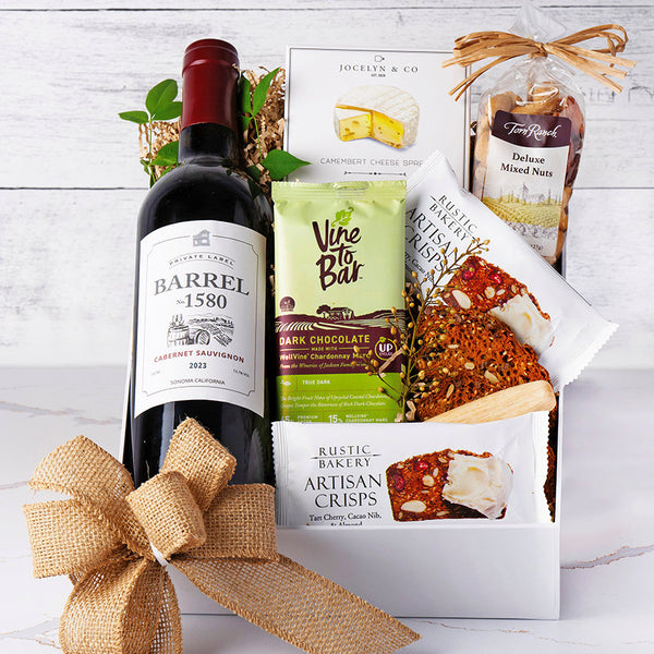 Gourmet Indulgence: Wine & Artisan Cheese Box