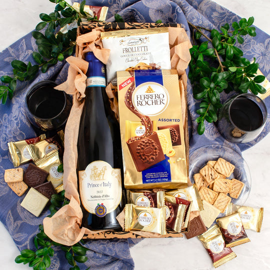 Italian Indulgence: Red Wine & Chocolate Gift Box
