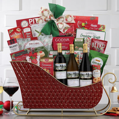 Callister Grand Trio: Holiday Sleigh Wine Basket