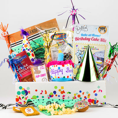 Birthday Paw-ty Buddies: Gift Basket for Owners & Dogs