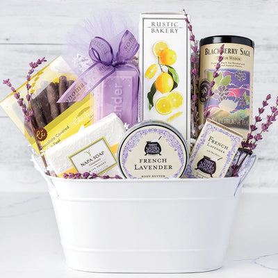 Lavender Fields & Lemon Sweets: Spa & Treats Gift Basket