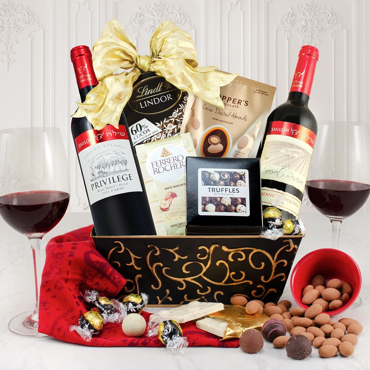 Shiloh Duo: Kosher Red Wine Gift Basket