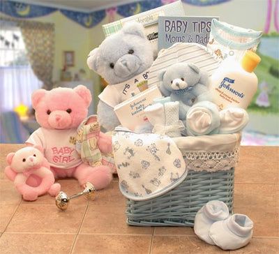 Sweet Baby of Mine New Baby Basket -Blue