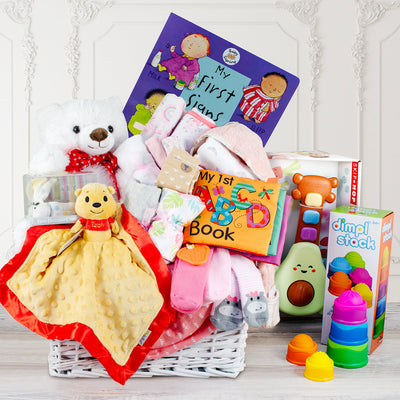 Grand Welcome Baby Girl Gift Basket