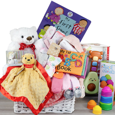 Grand Welcome: Baby Girl Gift Basket