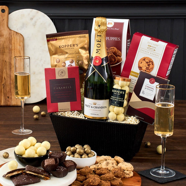 Celebratory Elegance: Champagne & Truffles Gift Basket