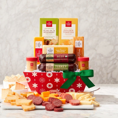 Signature Holiday: Meat & Cheese Snack Gift Basket