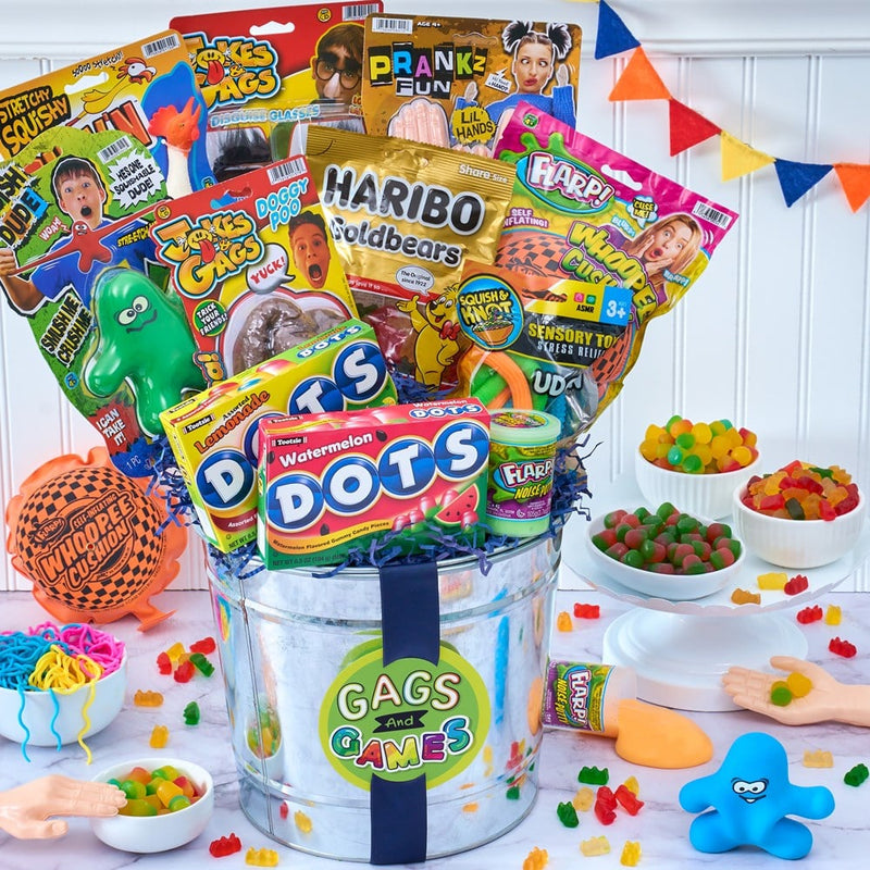 Gags And Games Candy And Toy Gift Bucket