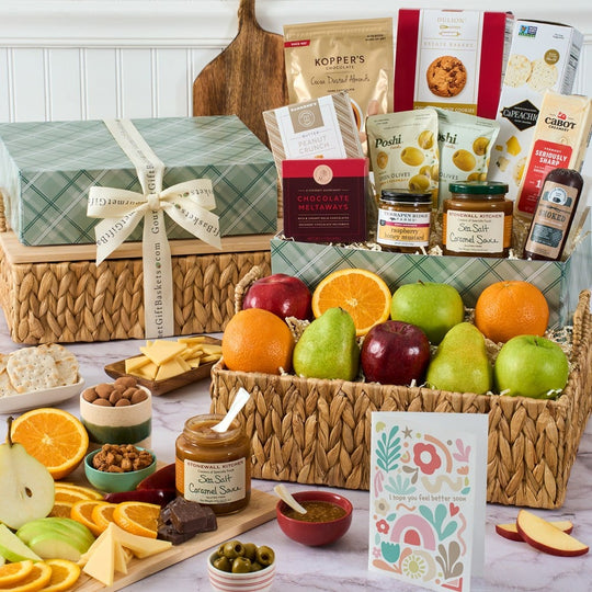 Healthy Wishes: Snack & Fruit Gift Basket
