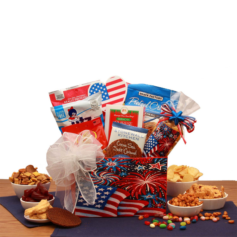 Stars & Stripes Forever Patriotic Gift Box - July 4th gift basket - patriotic gift basket