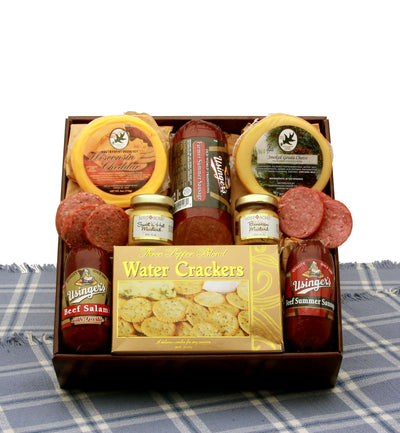 Hearty Favorites Meat & Cheese sampler - meat and cheese gift baskets