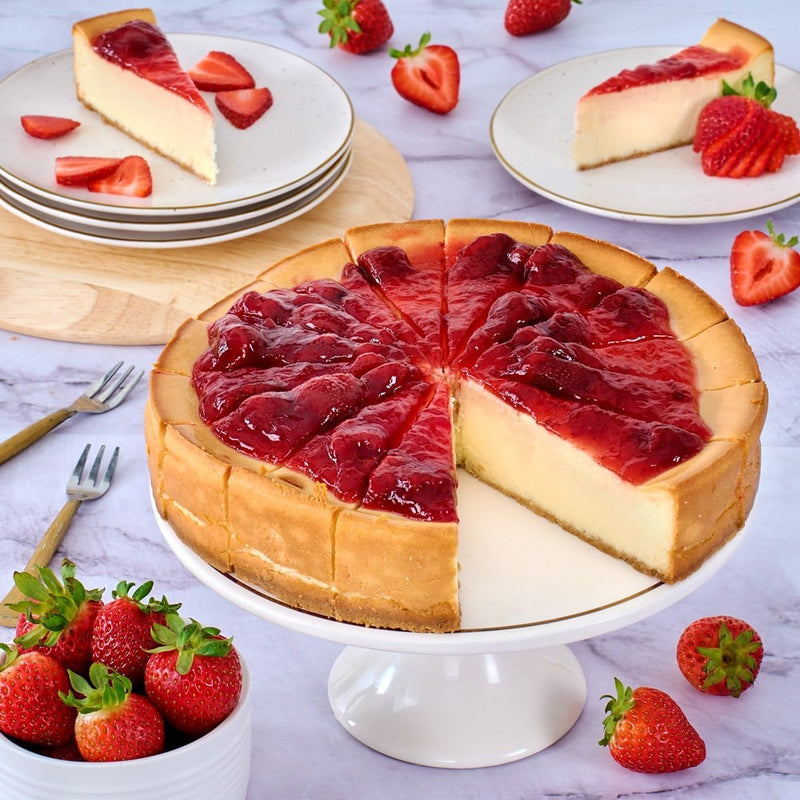 New York Strawberry Topped Cheesecake