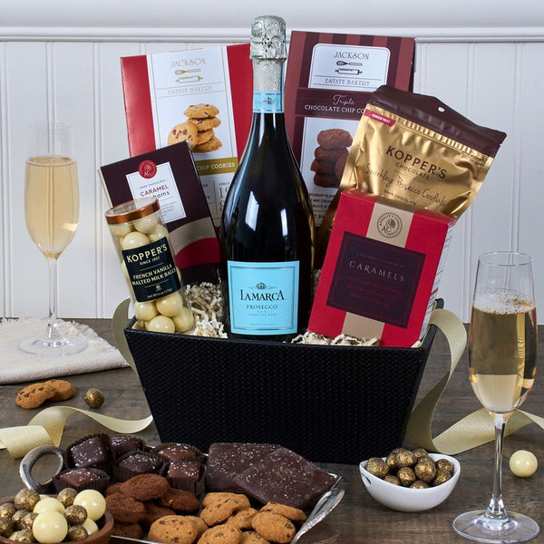 Sparkling Celebration: Prosecco & Truffles Gift Basket