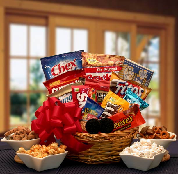 Snack Lovers Sampler Gift Basket- snack basket - snack gift basket