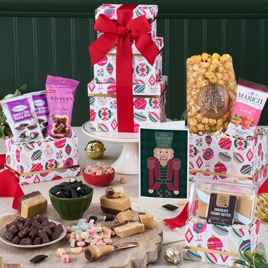 Holiday Indulgence: Sweet Treats Gift Tower