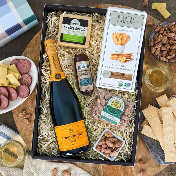 Golden Celebration: Champagne & Cheese Gift Set