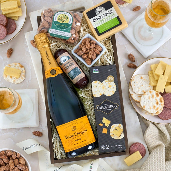 Golden Celebration: Champagne & Cheese Gift Set