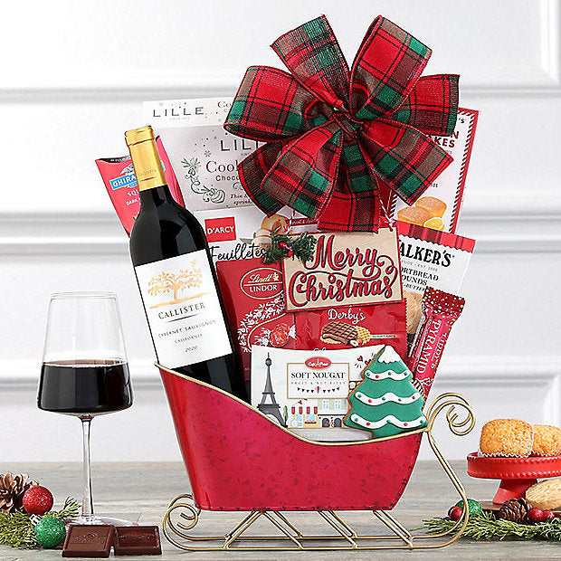 Callister Cabernet: Holiday Sleigh Basket