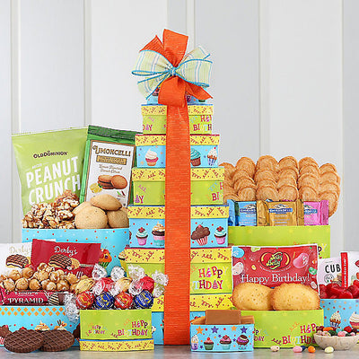 Best Wishes: Gourmet Birthday Gift Tower