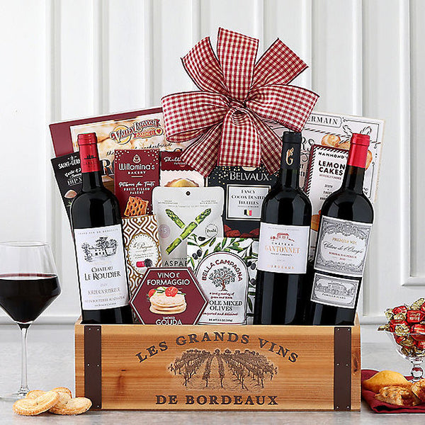 The Bordeaux Trio: Wine Gift Basket