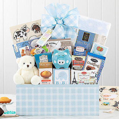 Hello Baby Baby Boy Gift Basket