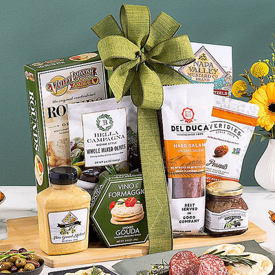 Classic Charcuterie Gourmet Cheese Gift Basket