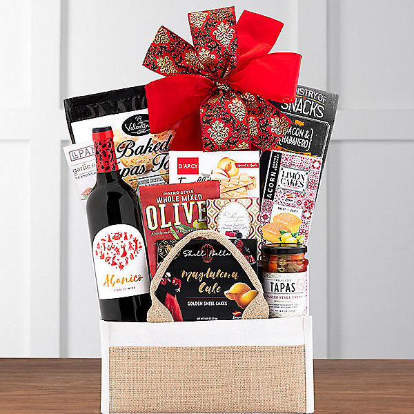 Abanico Spanish Wine: Red Wine Gift Basket