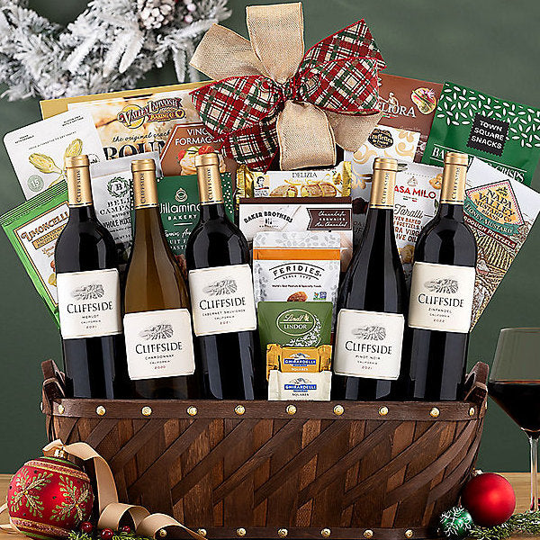 Cliffside Vineyards Collection: Gourmet Wine Gift Basket