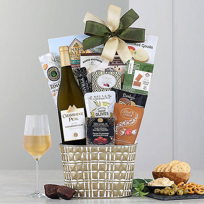 Crossridge Peak Chardonnay Gourmet Wine Basket