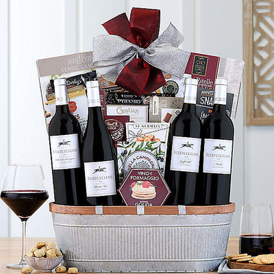 Steeplechase Vineyards Red Quartet: Gourmet Wine Basket