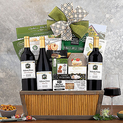 Hobson Estate Red Trio: Wine Gift Basket