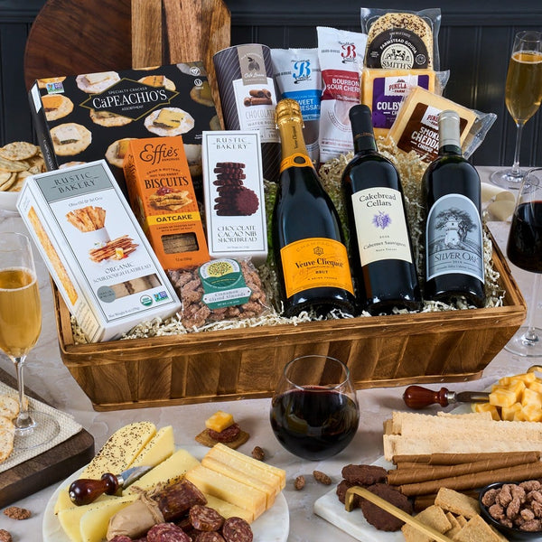 Grand Celebration: Wine & Champagne Gift Basket