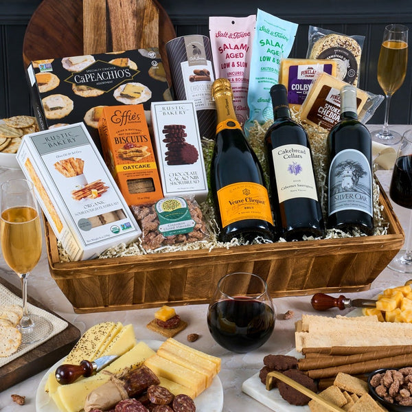 Grand Celebration: Wine & Champagne Gift Basket
