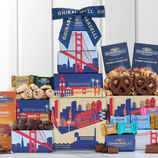 Golden Gate Indulgence: Chocolate Gift Tower