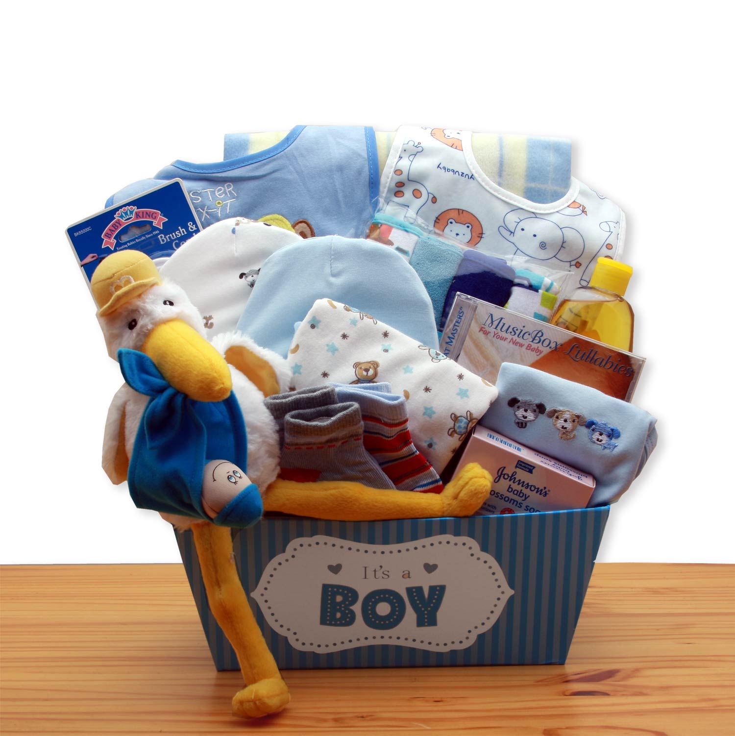 Bundle of Joy New Baby Basket- Yellow/Teal - Gift Baskets for Delivery